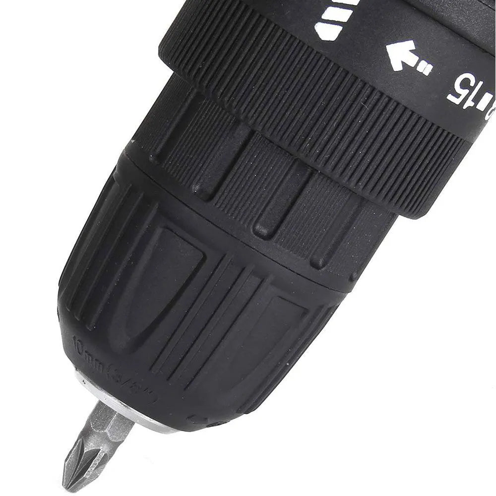 Trapano Avvitatore a Batteria 36V con Torcia, 2 Batterie e Valigetta
