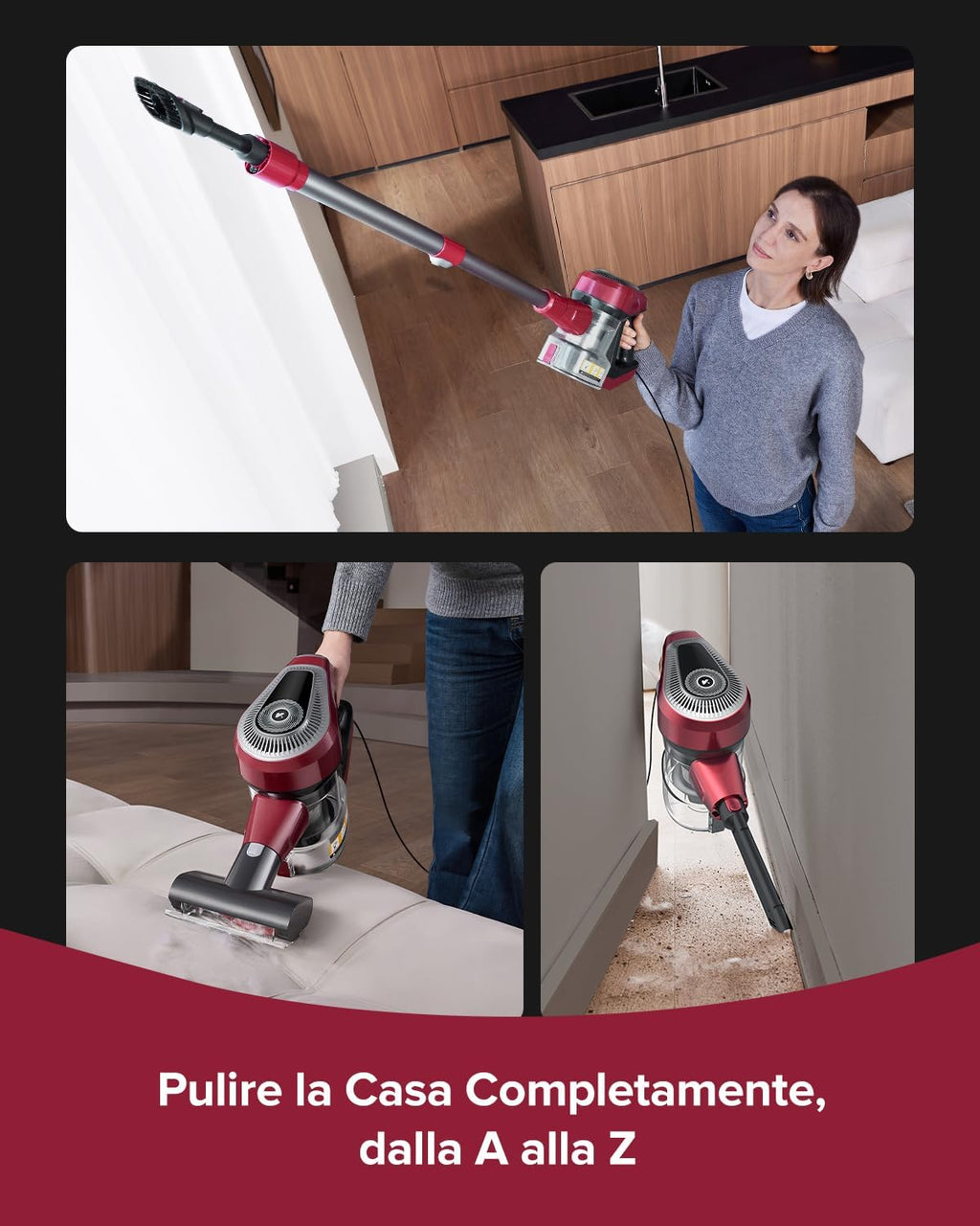 Aspirapolvere 5 in 1 con Cavo 7m e LED